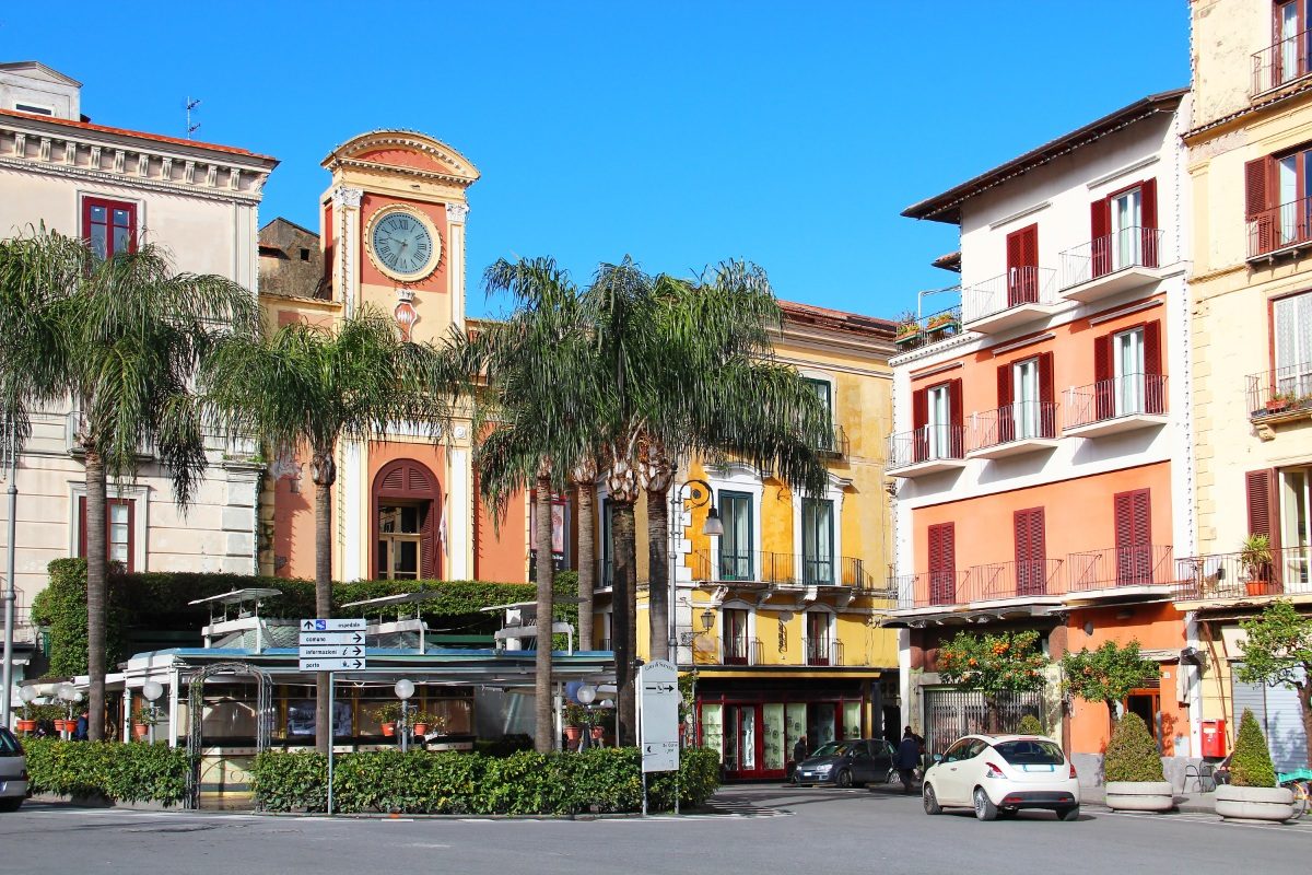 Piazza Torquato Tasso in downtown Sorrento, Italy