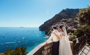 Young couple's wedding in Positano on the Amalfi Coast, Italy