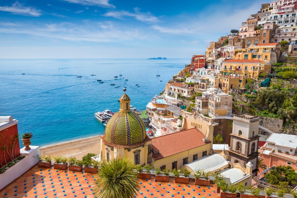 Positano, Amalfi Coast townscape in Campania, Italy