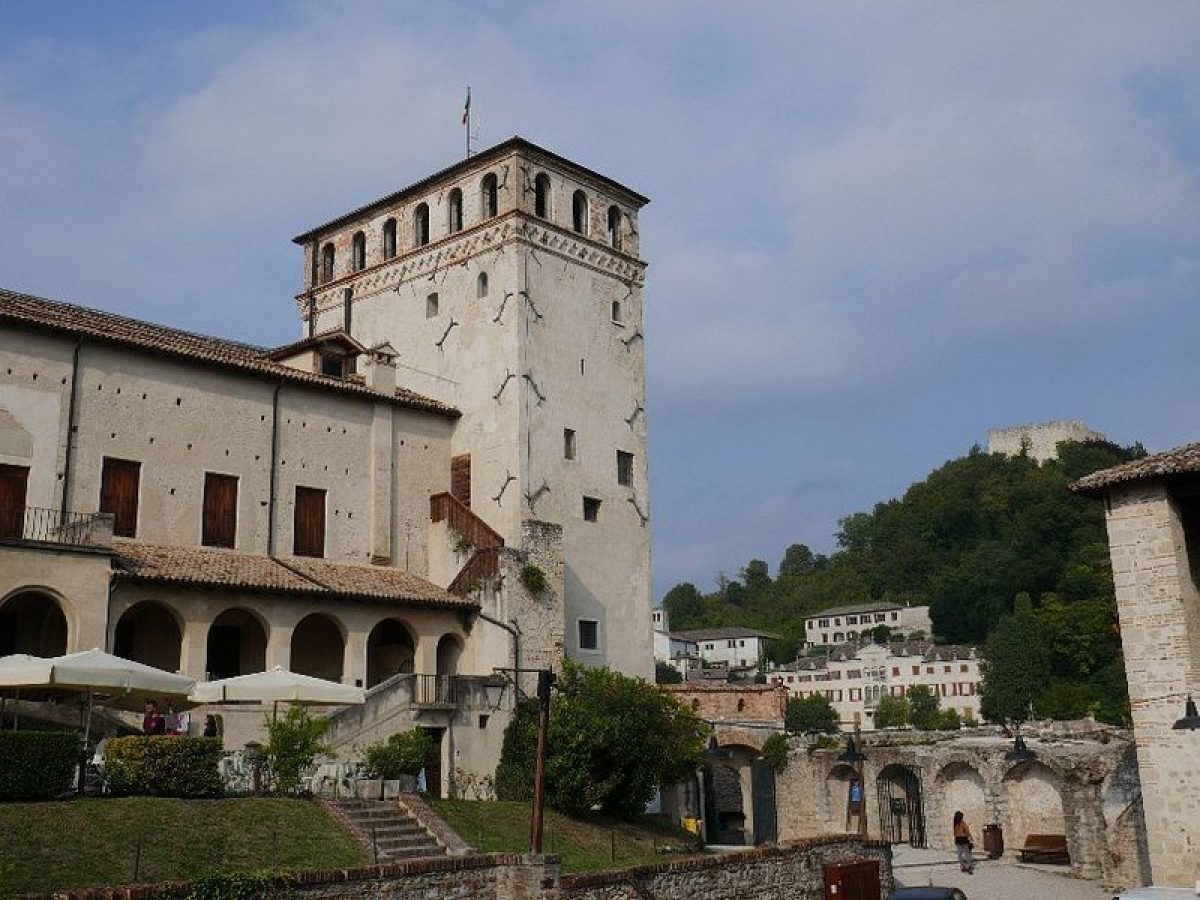 Exterior of the Pretorio Castle in Asolo, Italy 