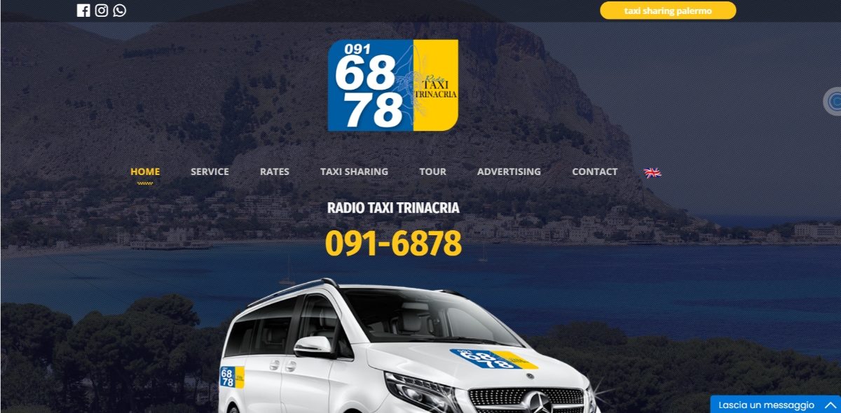 Radio Taxi Trinacria website landing page