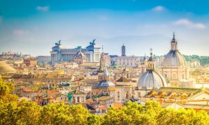 Aerial view of Rome, Italy Cityscape and skyline