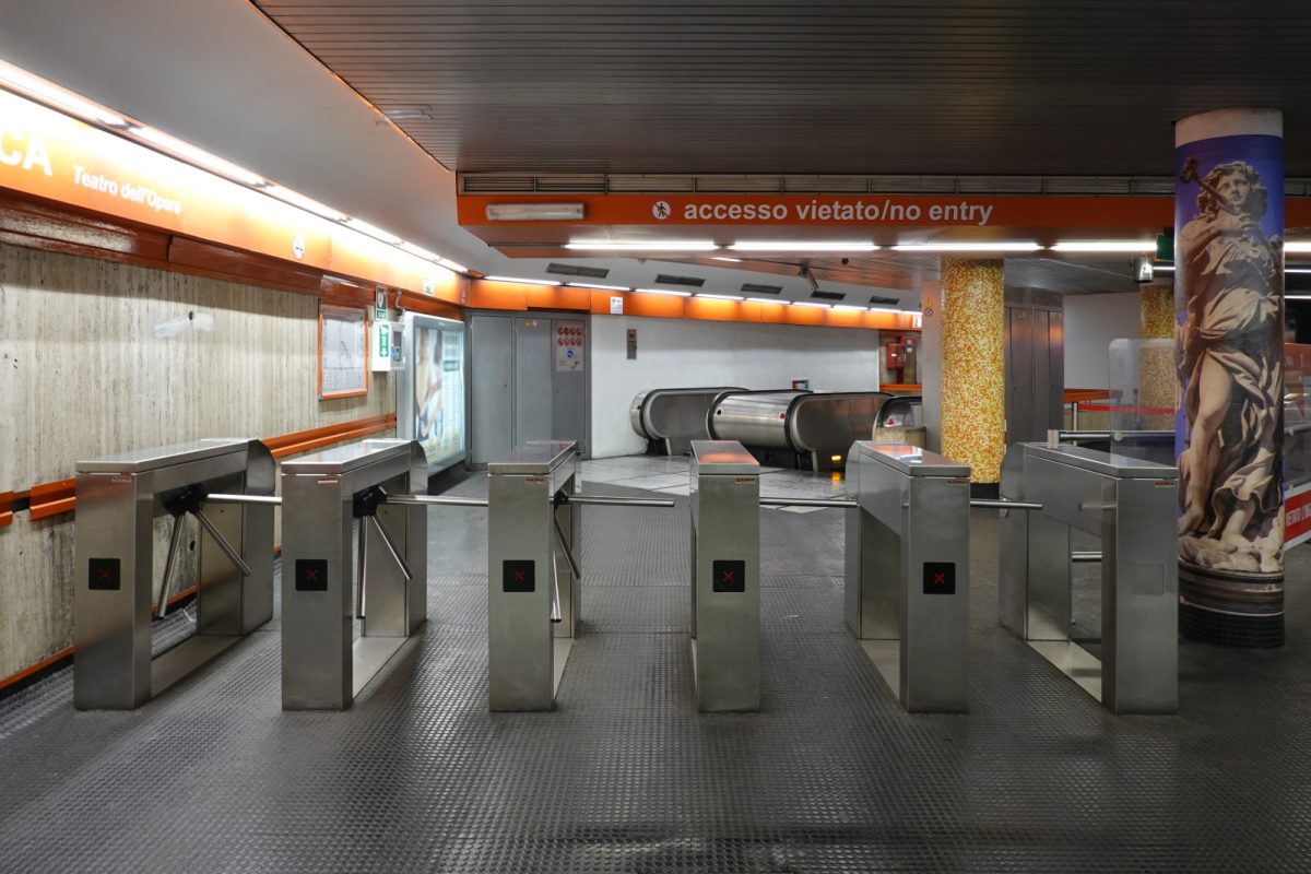 Rome Metro (Metropolitana) station gate