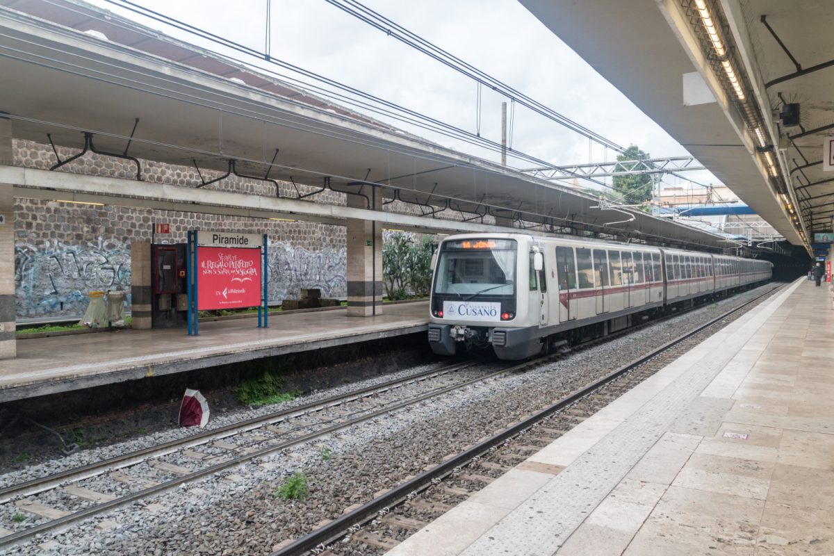 Piramide Metro station in Rome, Italy