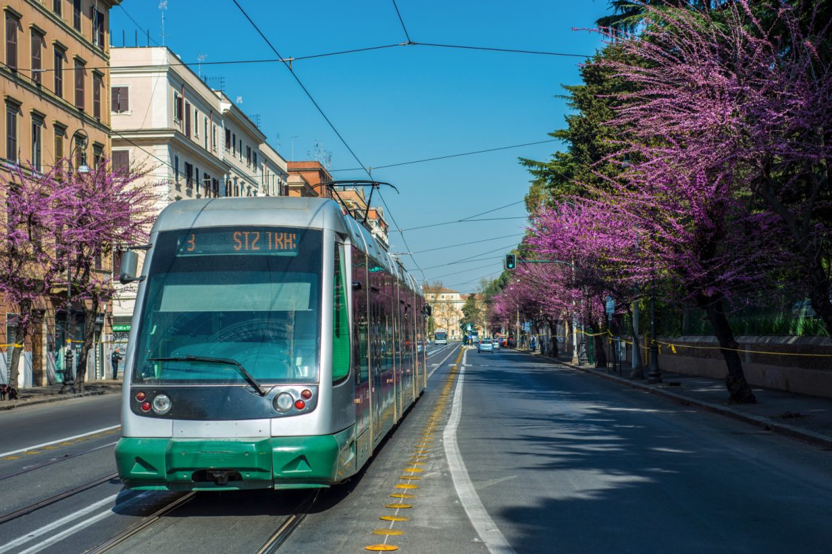 Tram in Rome, Italy