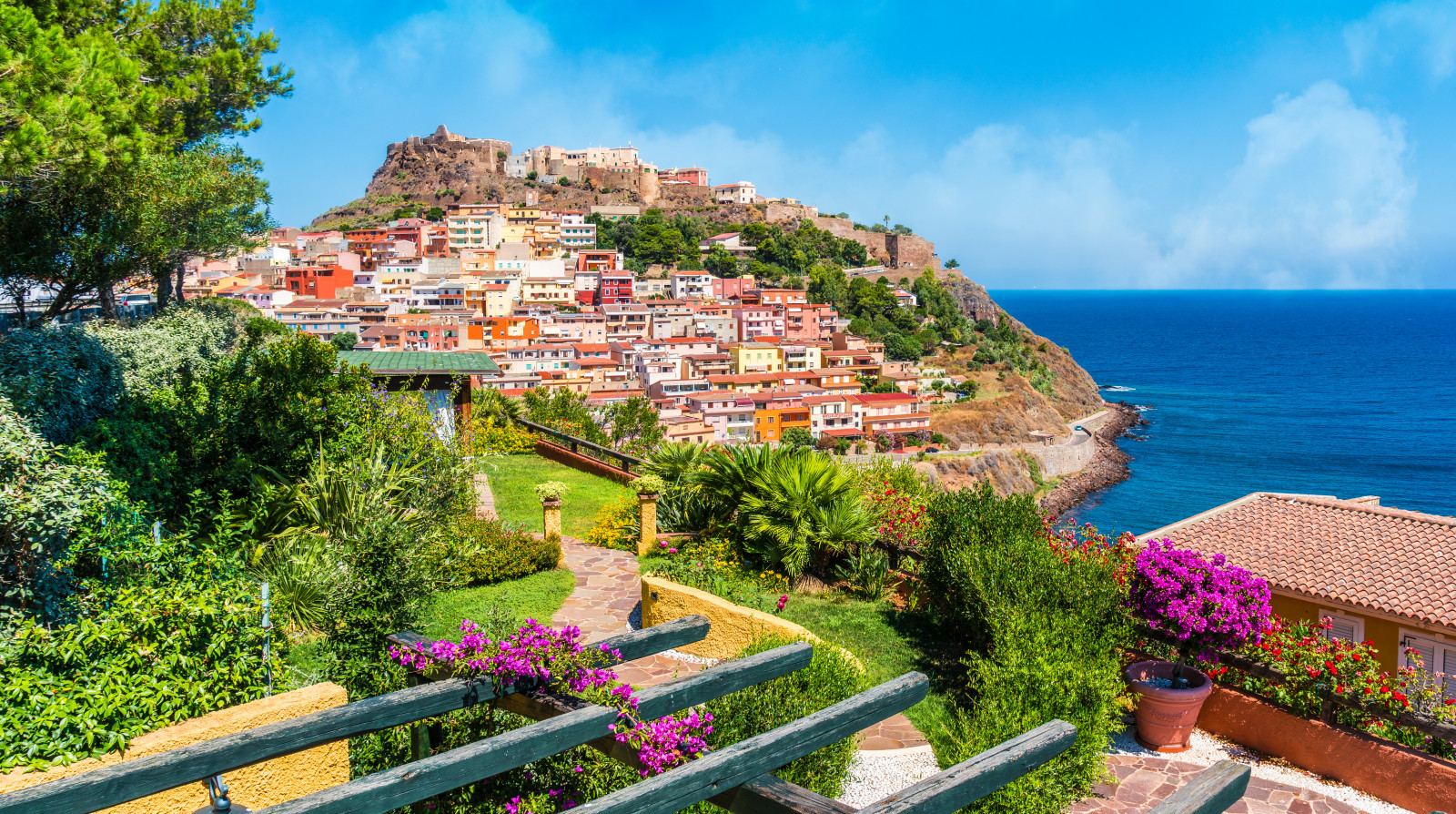 Castelsardo medieval town and skyline view in Sassari province, Sardinia, Italy