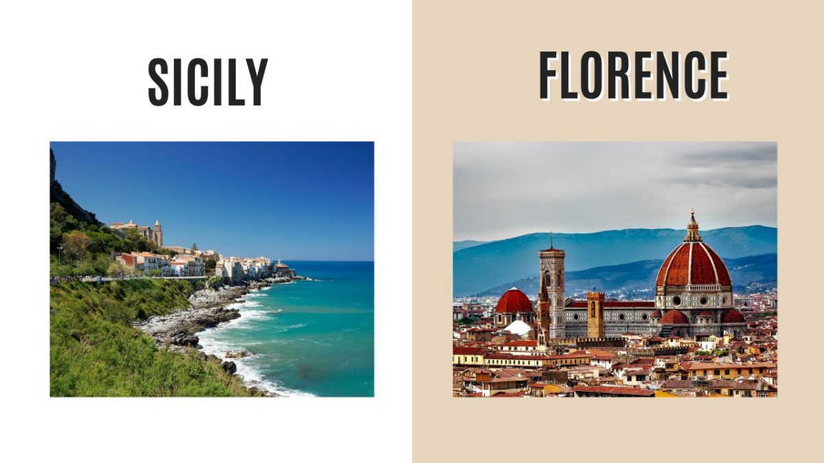 Sicily and Florence Italy Destination Comparison