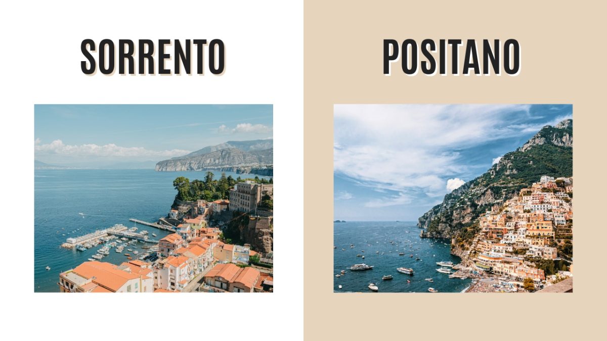 Sorrento and Positano, Italy Destination Comparison