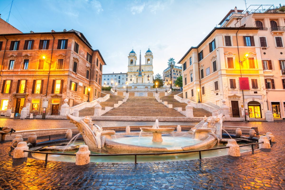 Piazza de spagna and Spanish Steps in Rome