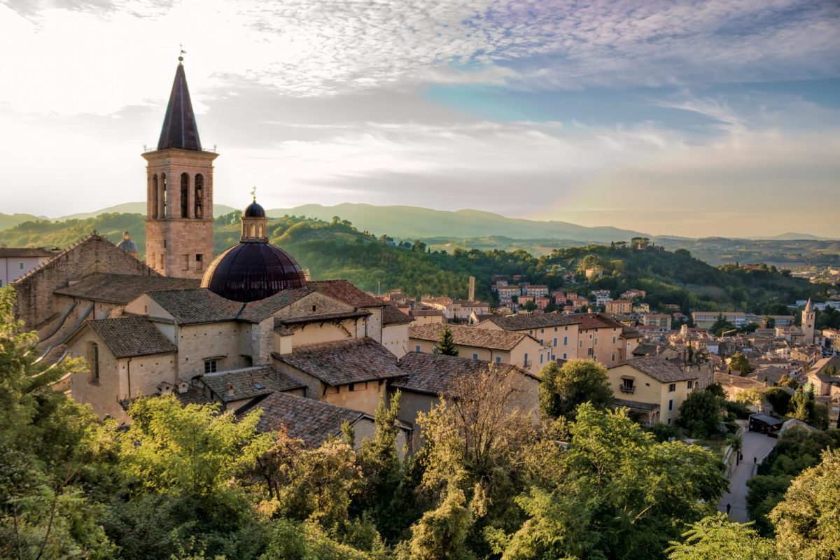 Panoramic view of the Spoleto, Italy