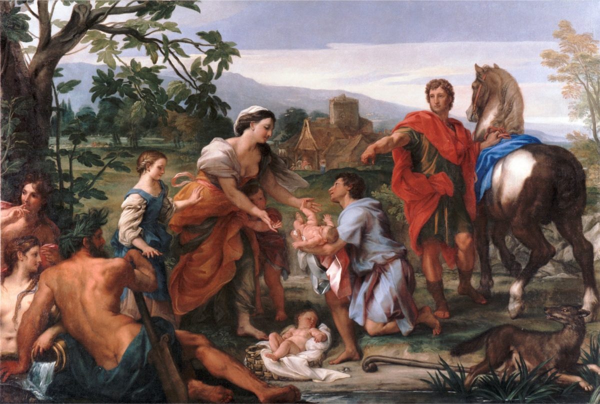 The finding of Romulus and Remus painting by Carlo Maratta 