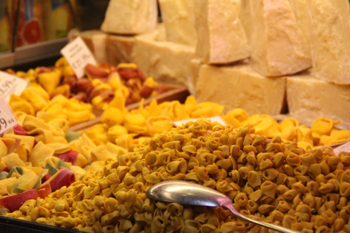 Tortellini Pasta for sale on a market