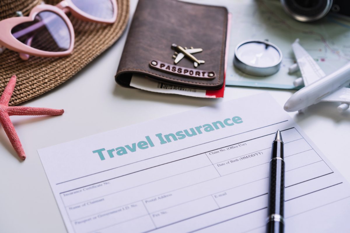 Travel insurance application form and travel accessories