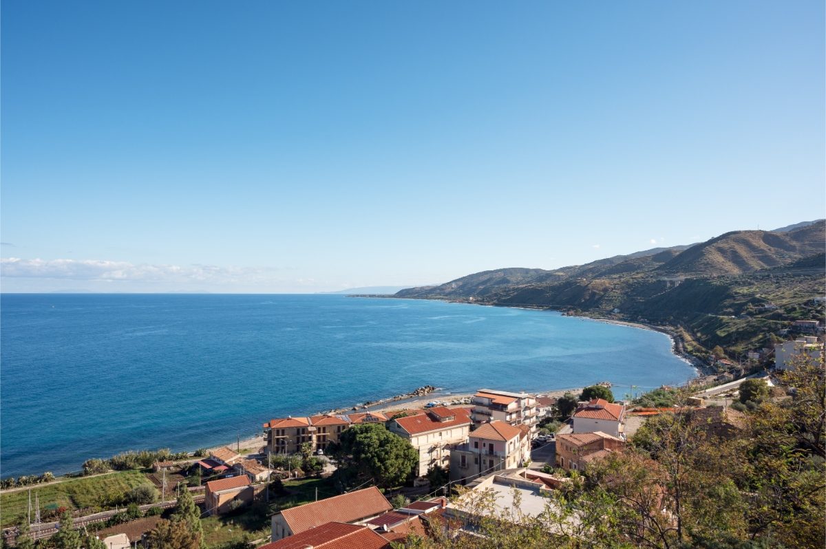 Scenic view of the Tyrrhenian coast from Santo Stefano di Camastra