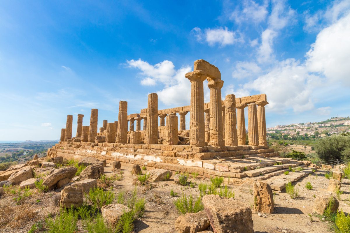 Archaeological site of the Valley of the Temples at Agrigento in Sicily, Italy