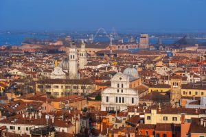 Cityscape of Venice, Italy showcasing historic buildings