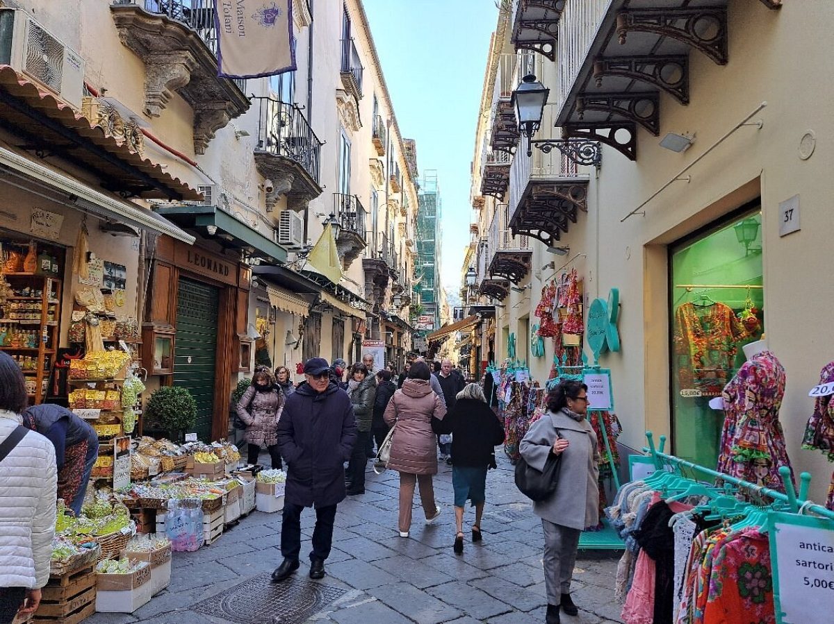 Via San Cesareo in Sorrento, Italy