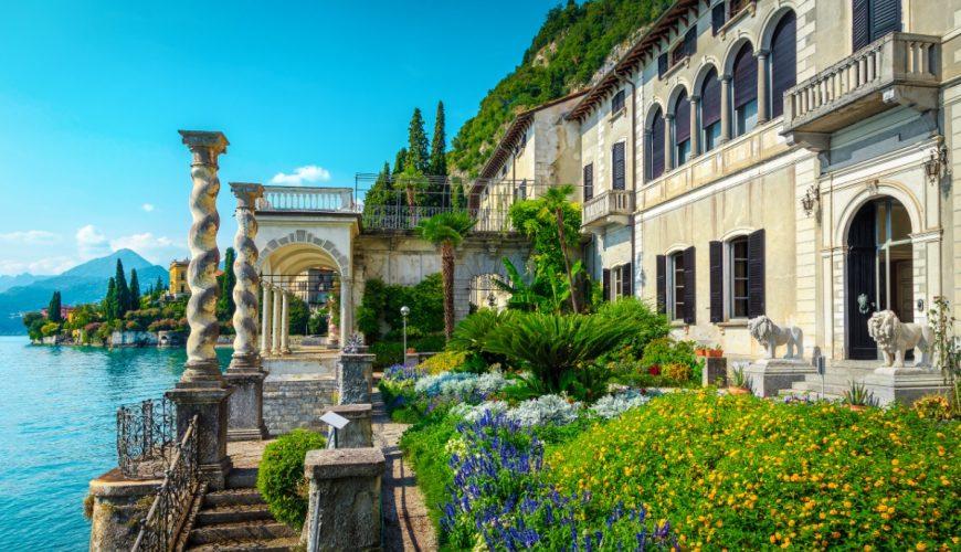 Villa Monastero outdoor space and exterior in Lake Como, Italy