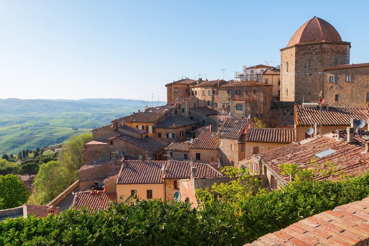 Architectures of Volterra, Italy medieval town